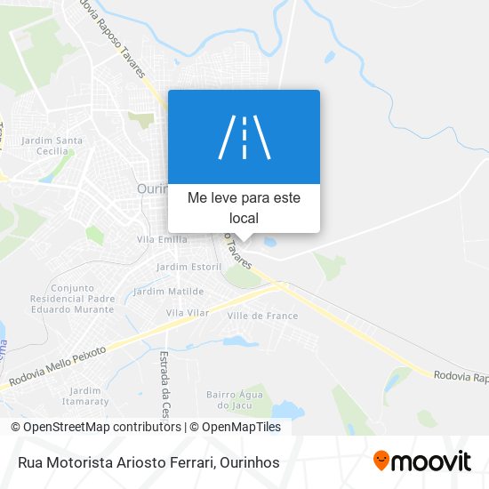 Rua Motorista Ariosto Ferrari mapa