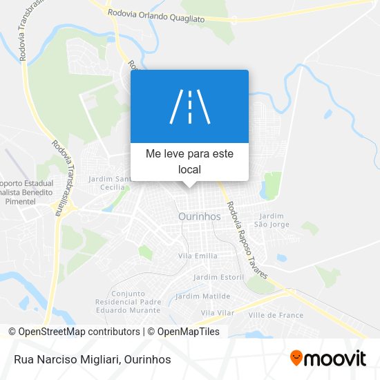 Rua Narciso Migliari mapa