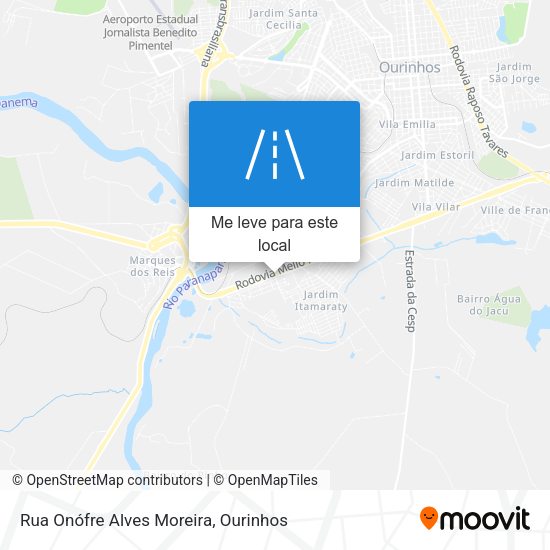 Rua Onófre Alves Moreira mapa