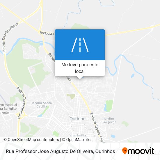 Rua Professor José Augusto De Oliveira mapa