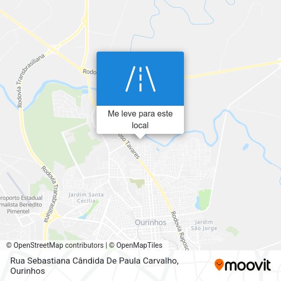 Rua Sebastiana Cândida De Paula Carvalho mapa