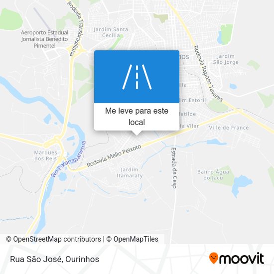 Rua São José mapa