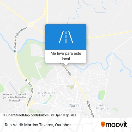 Rua Valdir Martins Tavares mapa