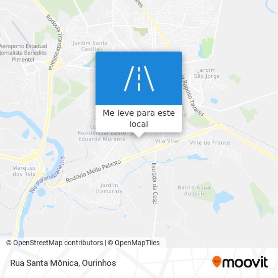 Rua Santa Mônica mapa