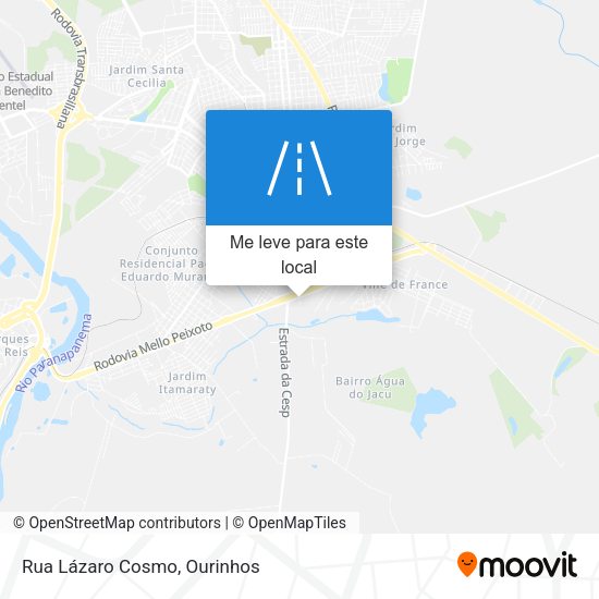 Rua Lázaro Cosmo mapa