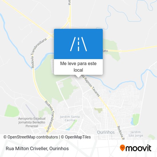 Rua Milton Criveller mapa