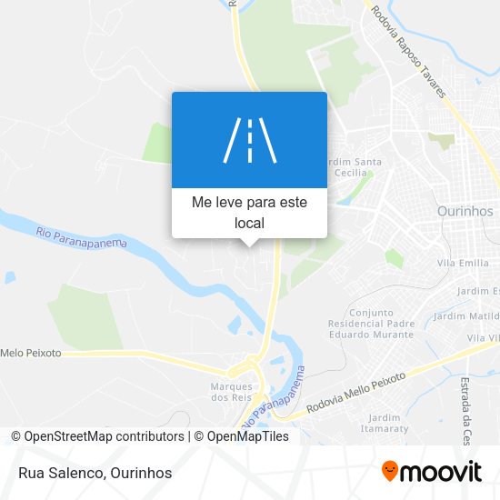 Rua Salenco mapa