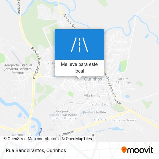 Rua Bandeirantes mapa