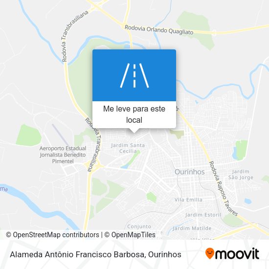 Alameda Antônio Francisco Barbosa mapa