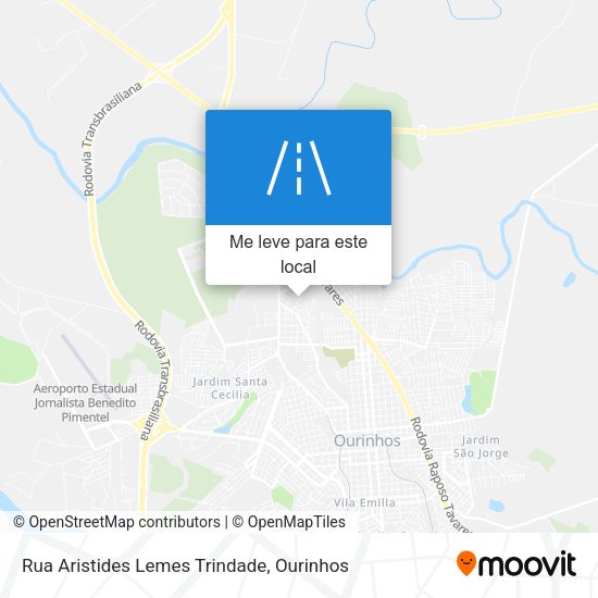 Rua Aristides Lemes Trindade mapa