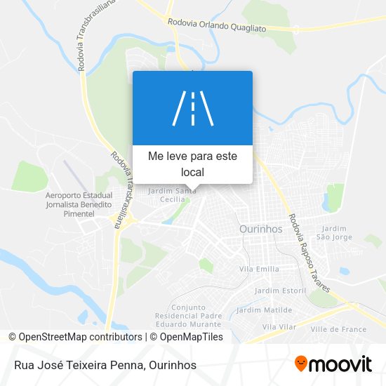 Rua José Teixeira Penna mapa