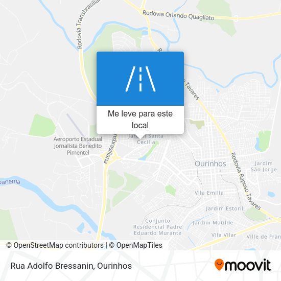 Rua Adolfo Bressanin mapa