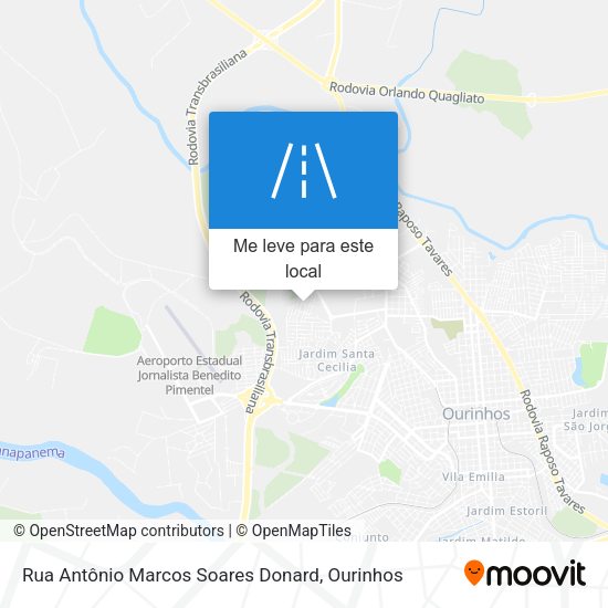 Rua Antônio Marcos Soares Donard mapa