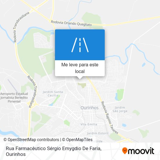 Rua Farmacêutico Sérgio Emygdio De Faria mapa