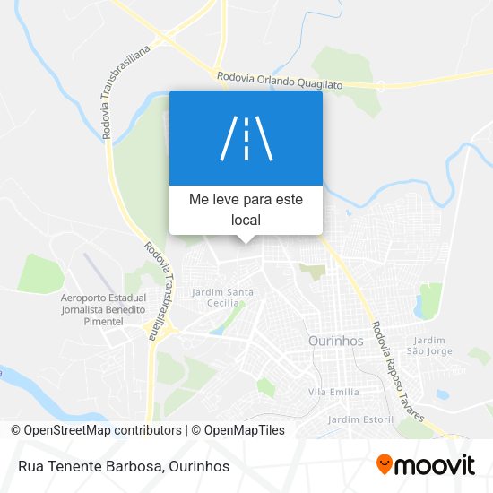 Rua Tenente Barbosa mapa