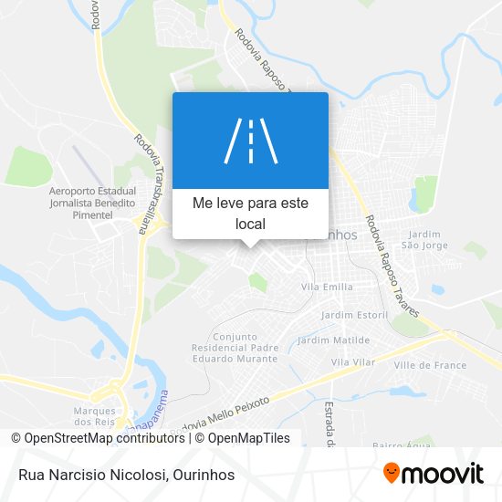 Rua Narcisio Nicolosi mapa