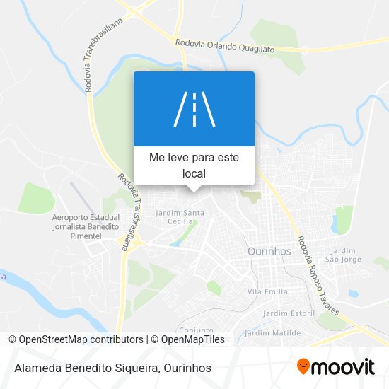 Alameda Benedito Siqueira mapa