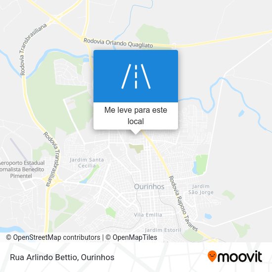 Rua Arlindo Bettio mapa