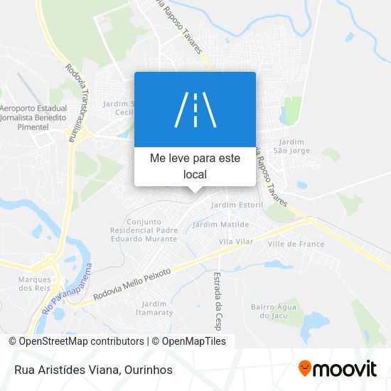 Rua Aristídes Viana mapa