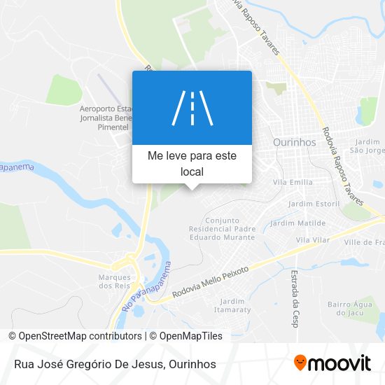 Rua José Gregório De Jesus mapa