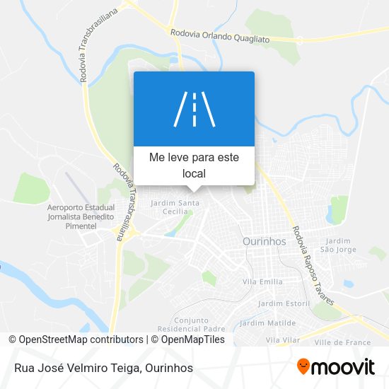 Rua José Velmiro Teiga mapa
