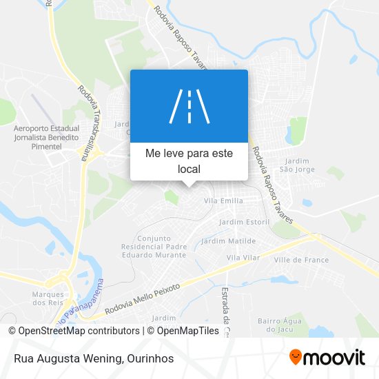 Rua Augusta Wening mapa