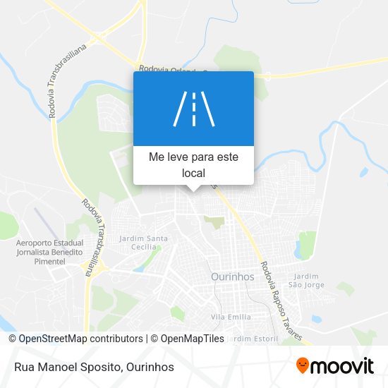 Rua Manoel Sposito mapa