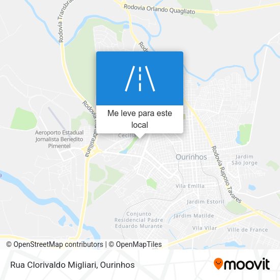 Rua Clorivaldo Migliari mapa
