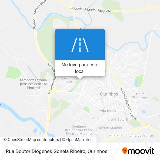 Rua Doutor Diógenes Gonela Ribeiro mapa