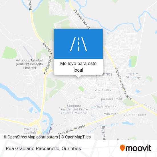 Rua Graciano Raccanello mapa