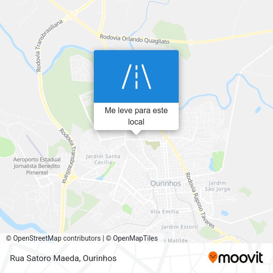 Rua Satoro Maeda mapa