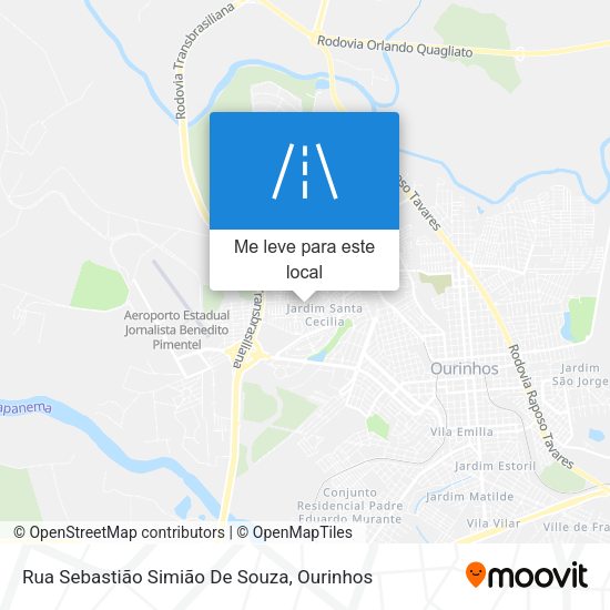 Rua Sebastião Simião De Souza mapa
