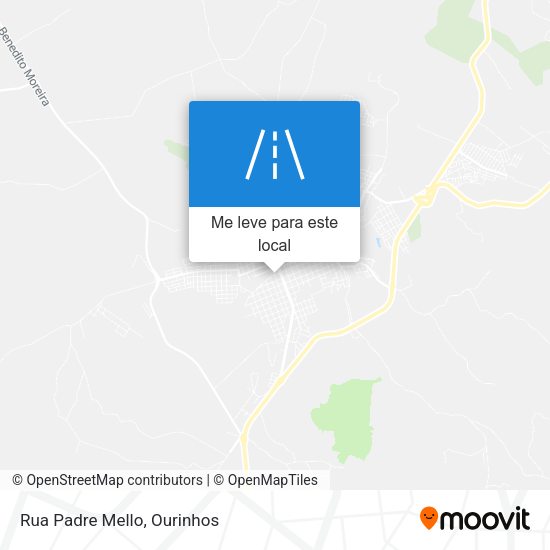 Rua Padre Mello mapa