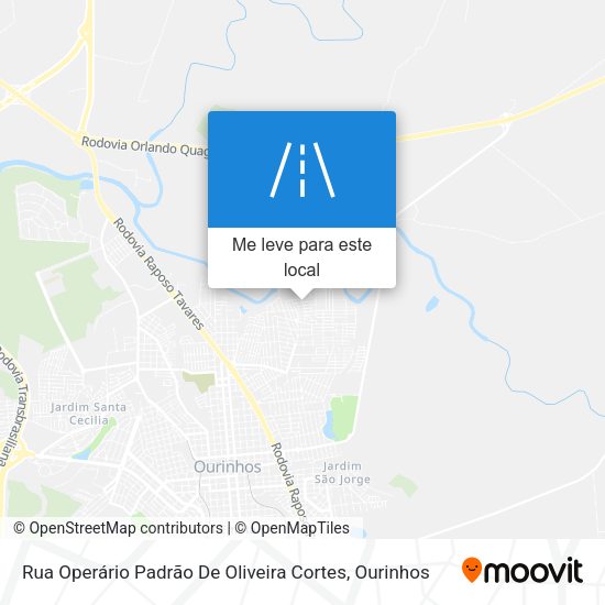 Rua Operário Padrão De Oliveira Cortes mapa