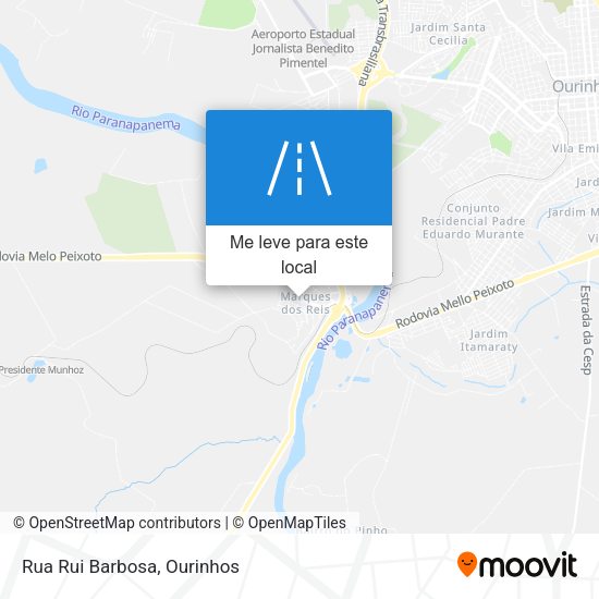 Rua Rui Barbosa mapa