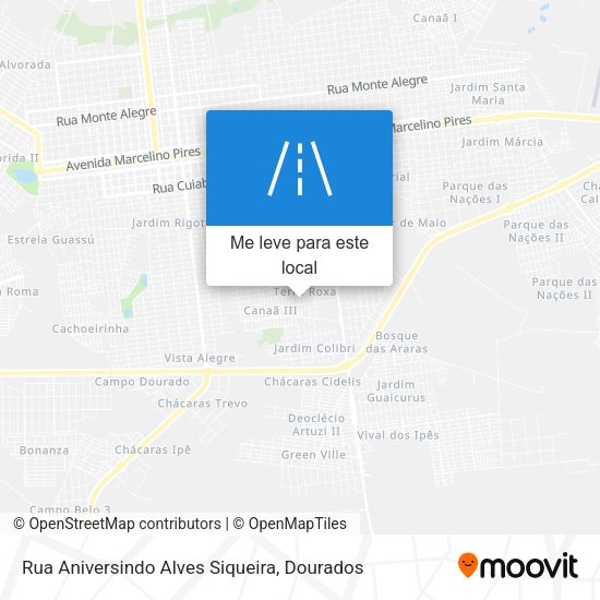 Rua Aniversindo Alves Siqueira mapa