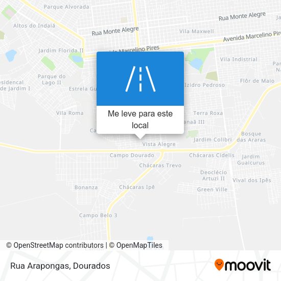 Rua Arapongas mapa