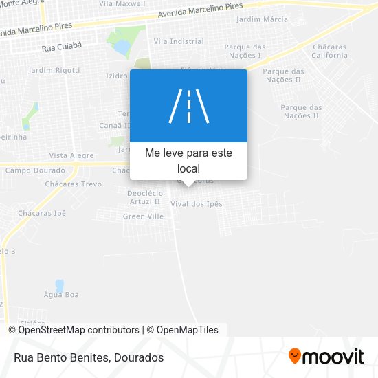 Rua Bento Benites mapa