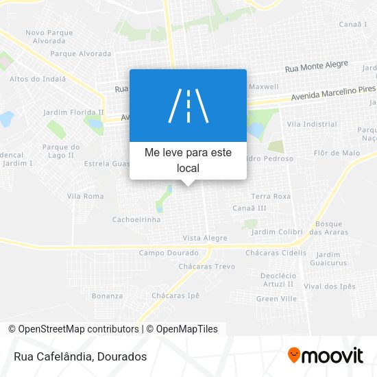 Rua Cafelândia mapa