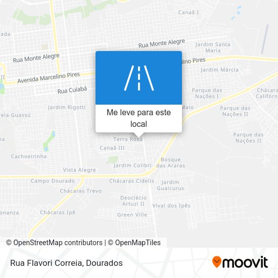 Rua Flavori Correia mapa