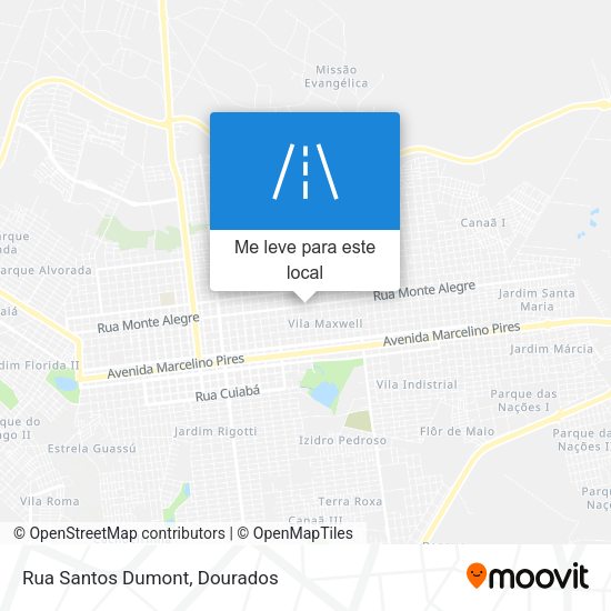 Rua Santos Dumont mapa