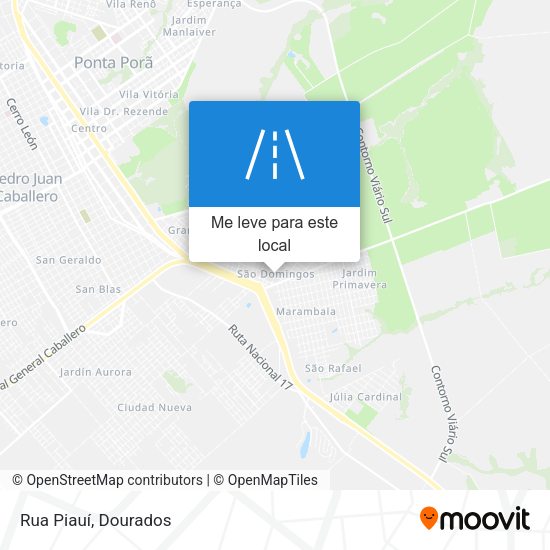 Rua Piauí mapa