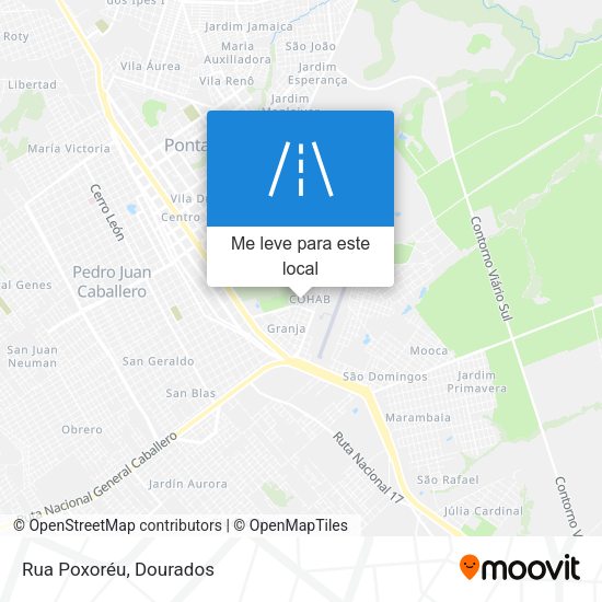 Rua Poxoréu mapa