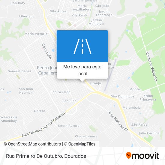 Rua Primeiro De Outubro mapa