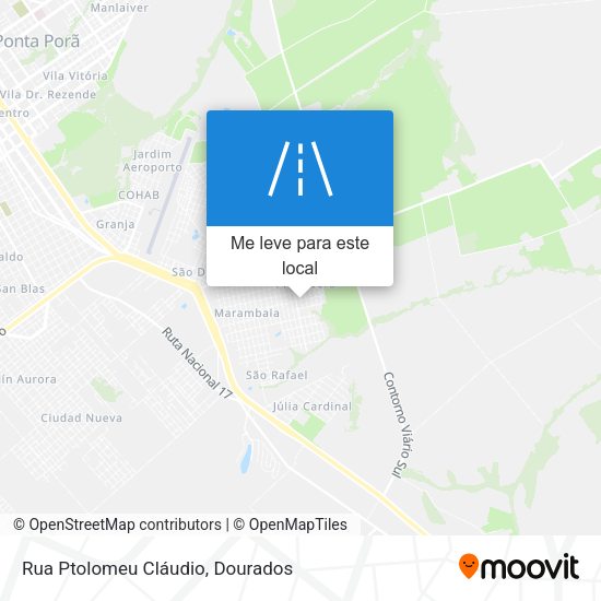 Rua Ptolomeu Cláudio mapa