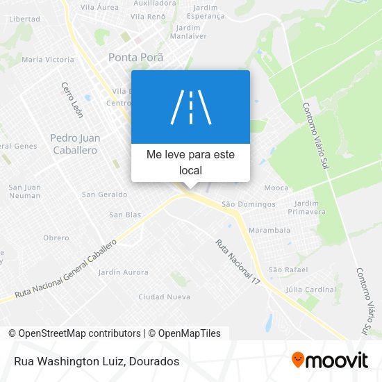 Rua Washington Luiz mapa