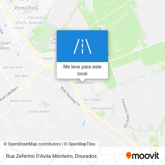 Rua Zeferino D'Avila Monteiro mapa