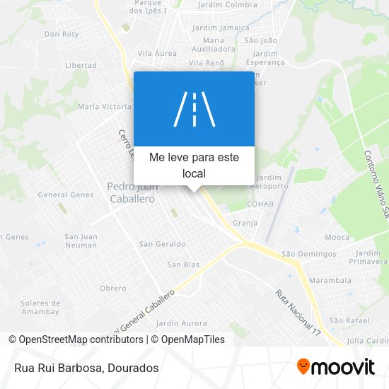 Rua Rui Barbosa mapa