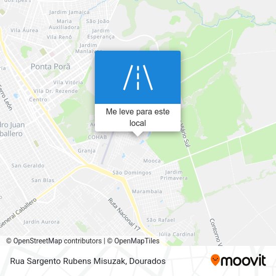 Rua Sargento Rubens Misuzak mapa