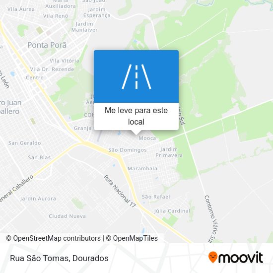 Rua São Tomas mapa